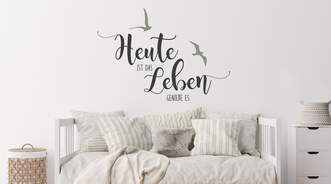 Sprüche das | Zitate und Wandtattoo Leben über Leben Wanddeko als