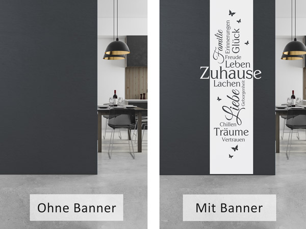 Wandtattoo Wandbanner Zuhause Erklärung