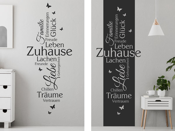 Wandtattoo Wandbanner Unterschied