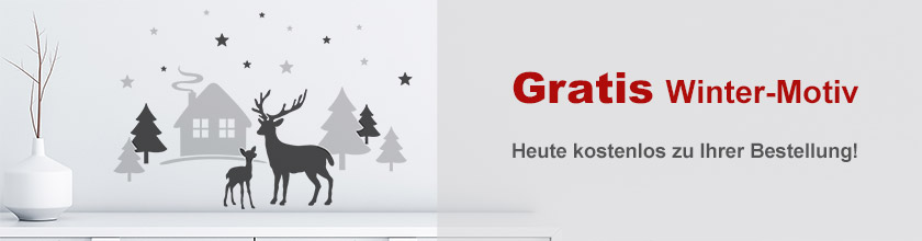 Wandtattoo Winter Motiv 2018