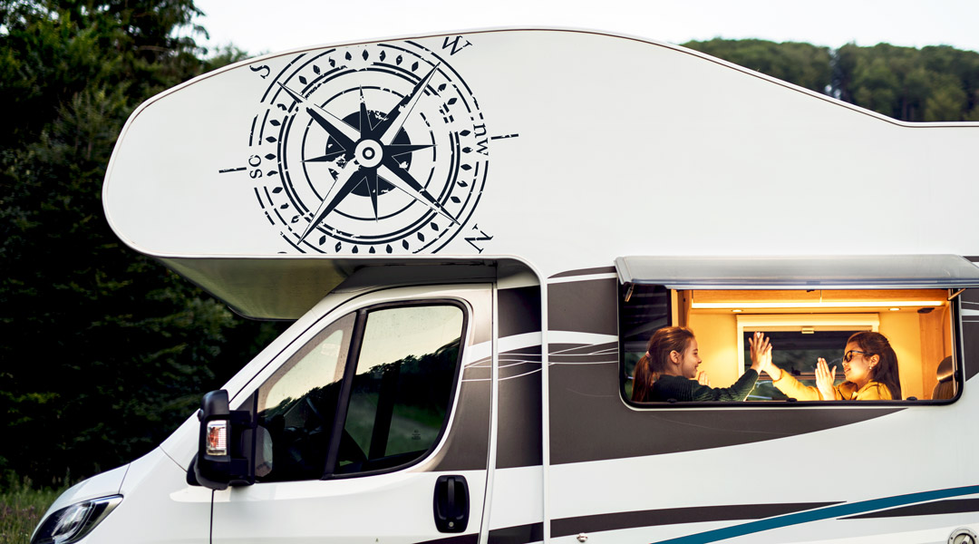 Aufkleber Wohnmobil Globus Weltkarte Camper Wohnwagen Caravan