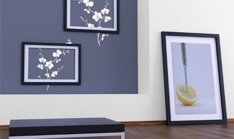 Bilderrahmen mit Wandtattoo Orchidee