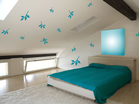 neue blickwinkel: wandtattoos in dachschrägen - wandtattoo decke ... - Wohnideen Schlafzimmer Dachschrge neue blickwinkel: wandtattoos in dachschrägen - wandtattoo decke ... - Wohnideen Schlafzimmer Dachschrge