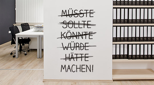 Wandtattoo Büro Wohnbeispiel