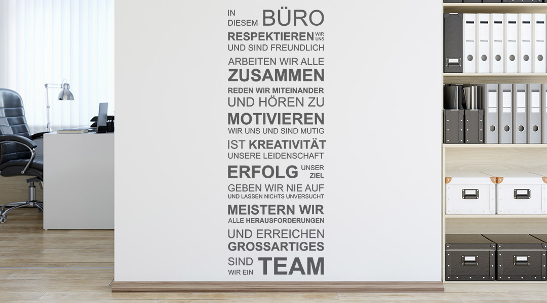 Wandtattoo Sprüche für Firma, Arbeit & Büro Wandtattoos.de