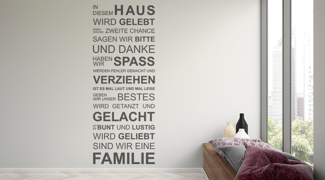 Wandtattoo Sprüche für die Wand Leben Wandtattoos.de