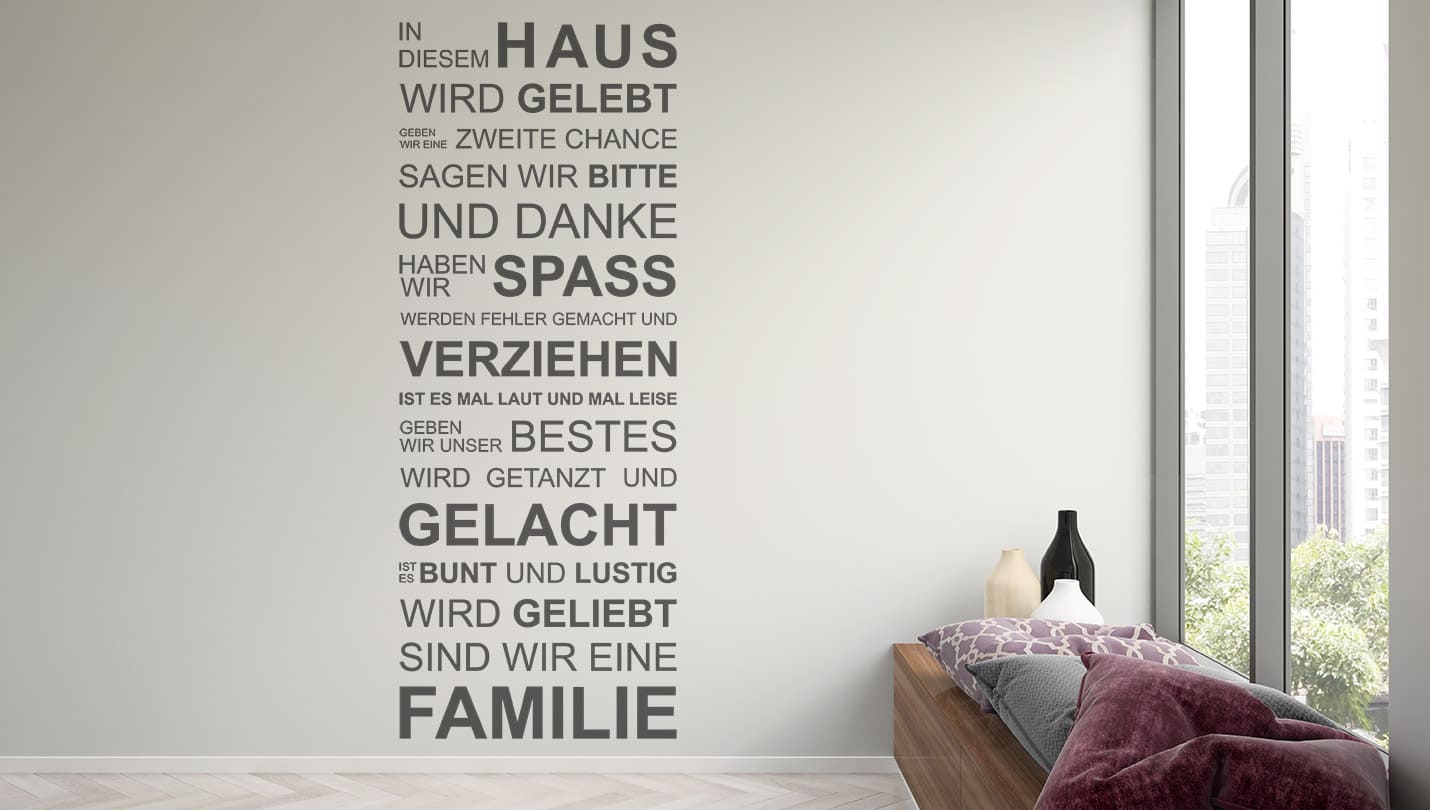 Wandtattoo Sprüche für die Wand | Leben