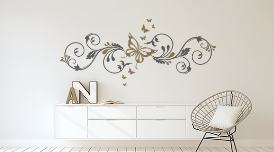 Wandtattoo Ornamente Wohnbeispiel
