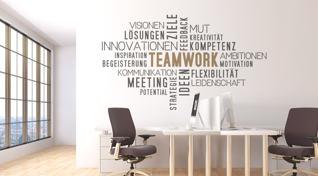 Wandtattoo Worte für Arbeitszimmer & Büro Wandtattoos.de
