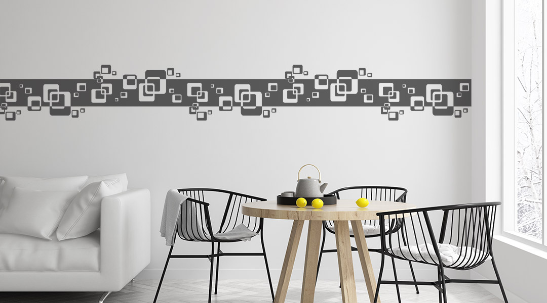 Art Deco Bordüren Schablonen | Retro 20er Jahre Ornamente | Wiederverwendbare Dekor-Schablonen