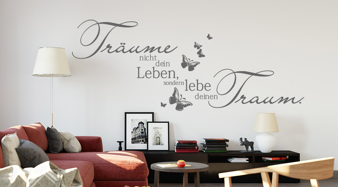 Wandtattoo Sprüche Sprichwörter Wandtattoos.de