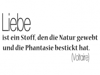 Wandtattoo Liebe ist ein Stoff... Motivansicht
