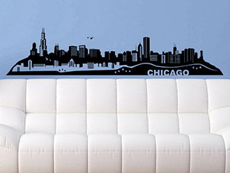 Wandtattoo Chicago Skyline