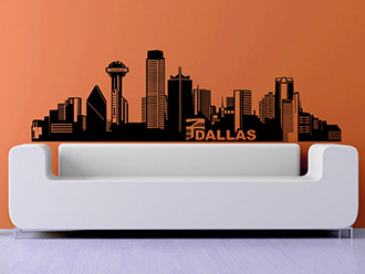 Wandtattoo Dallas Skyline