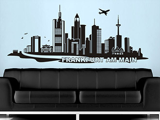 Wandtattoo Skyline Frankfurt am Main