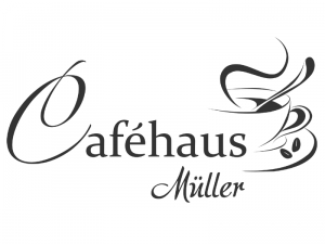 Wandtattoo Caféhaus mit Wunschname Motivansicht