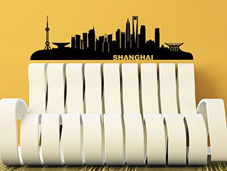 Wandtattoo Skyline Shanghai