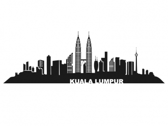 Wandtattoo Skyline Kuala Lumpur Motivansicht