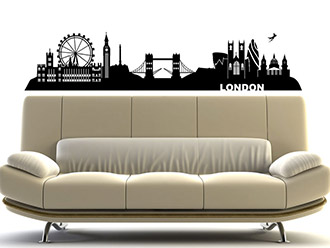 Wandtattoo London Skyline