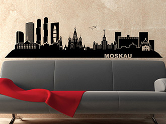 Wandtattoo Moskau Skyline