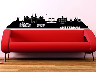 Wandtattoo Skyline Amsterdam