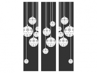 Wandtattoo Wandbanner Schneekugel-Set Motivansicht