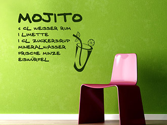 Wandtattoo Mojito