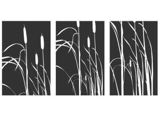 Wandtattoo Wandbanner-Set Seegras Motivansicht