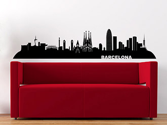 Wandtattoo Skyline Barcelona