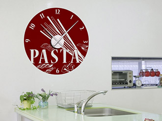 Wandtattoo Uhr Pasta