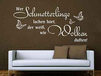 Wandtattoo Wer Schmetterlinge...