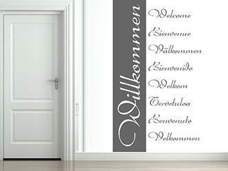 Wandtattoo Wandbanner Willkommen