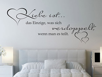 Wandtattoo Liebe ist das Einzige...