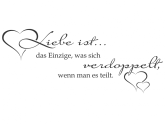 Wandtattoo Liebe ist das Einzige... Motivansicht