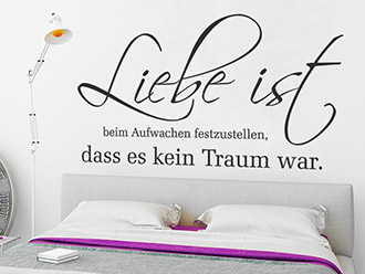 Wandtattoo Liebe ist...