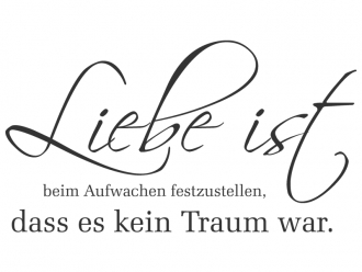 Wandtattoo Liebe ist... Motivansicht