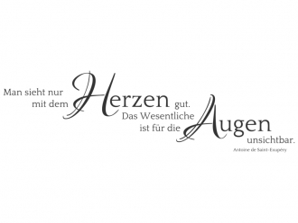 Wandtattoo Man sieht nur mit dem Herzen... Motivansicht