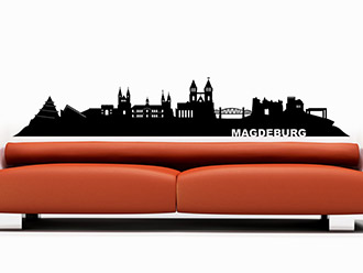 Wandtattoo Skyline Magdeburg