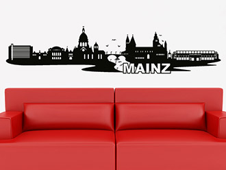 Wandtattoo Skyline Mainz