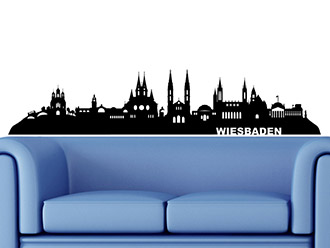 Wandtattoo Skyline Wiesbaden