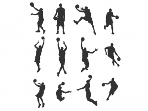Wandtattoo Ein Dutzend Basketballer Motivansicht