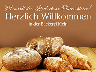 Wandtattoo Herzlich Willkommen Bäckerei