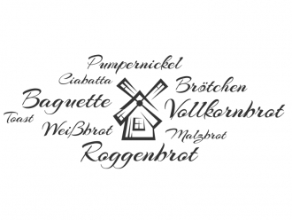 Wandtattoo Brotsorten Motivansicht