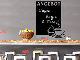 Wandtattoo Tafelfolie Bäckerei Angebot