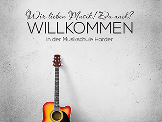Wandtattoo Willkommen Musikschule