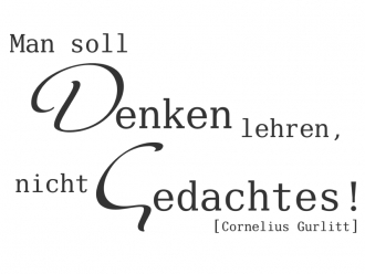 Wandtattoo Man soll Denken lehren ... Motivansicht