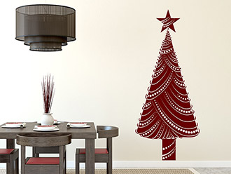Wandtattoo Dekorativer Weihnachtsbaum