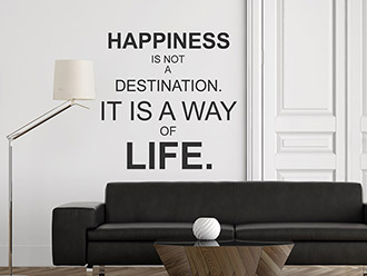Wandtattoo Happiness is not a destination