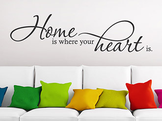 Wandtattoo Home is where your heart...