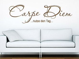 Wandtattoo Carpe diem Nutze den Tag